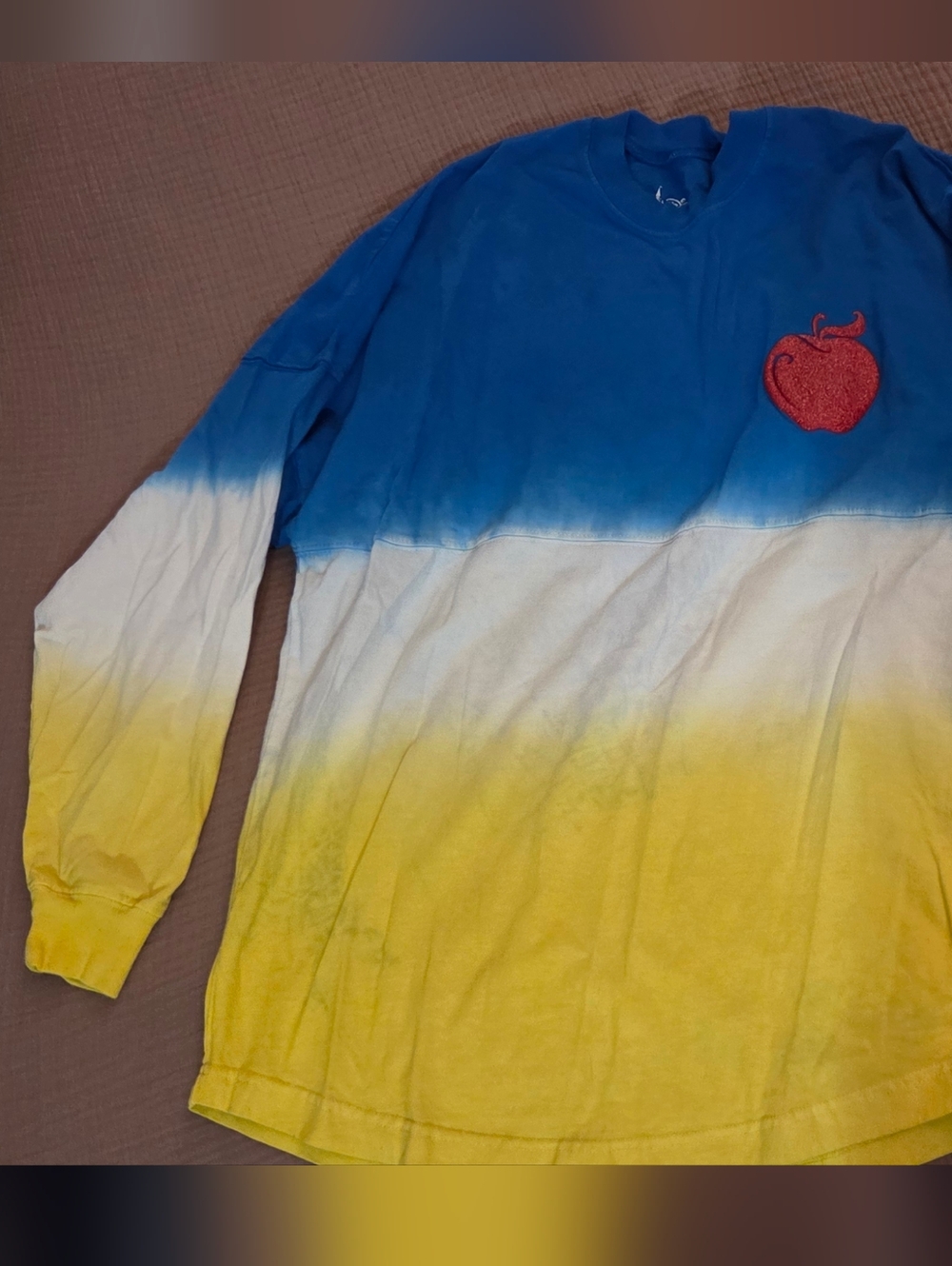 Disneyland Resort Jersey Long Sleeve Dip-Dye Shirt in Blue, White & Yellow